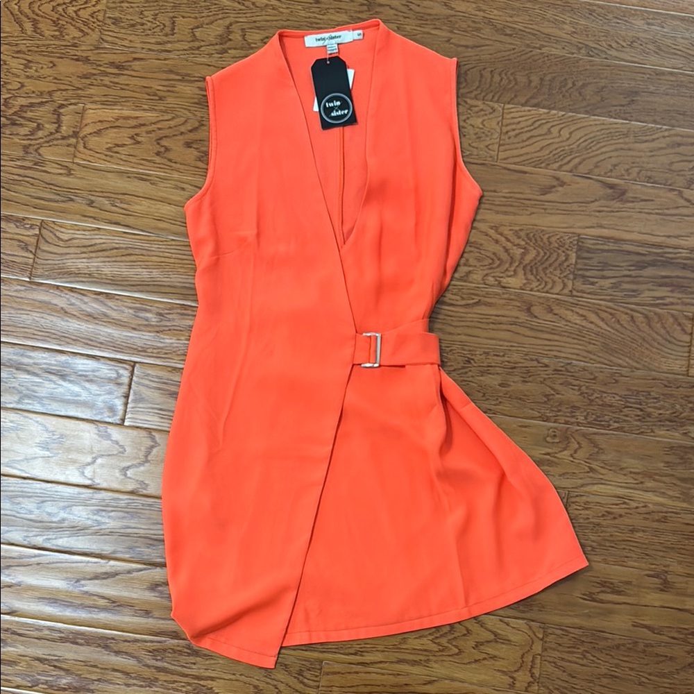 Orange Wrap Dress
